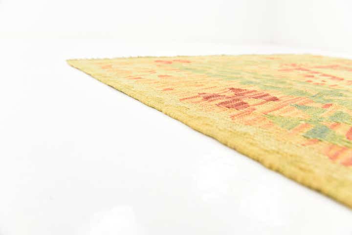 4' 2 x 6' Hand Woven Kilim Waziri Wool Rug