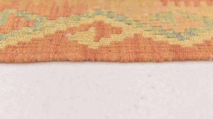 3' 2 x 5' 2 Hand Woven Kilim Waziri Wool Rug