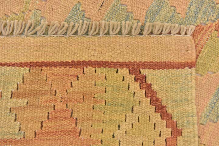 3' 2 x 5' 2 Hand Woven Kilim Waziri Wool Rug