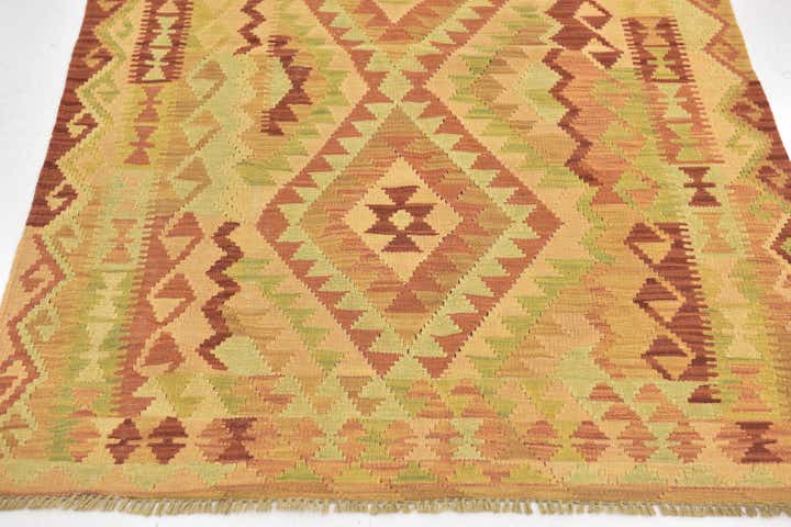 3' 3 x 5' 2 Hand Woven Kilim Waziri Wool Rug