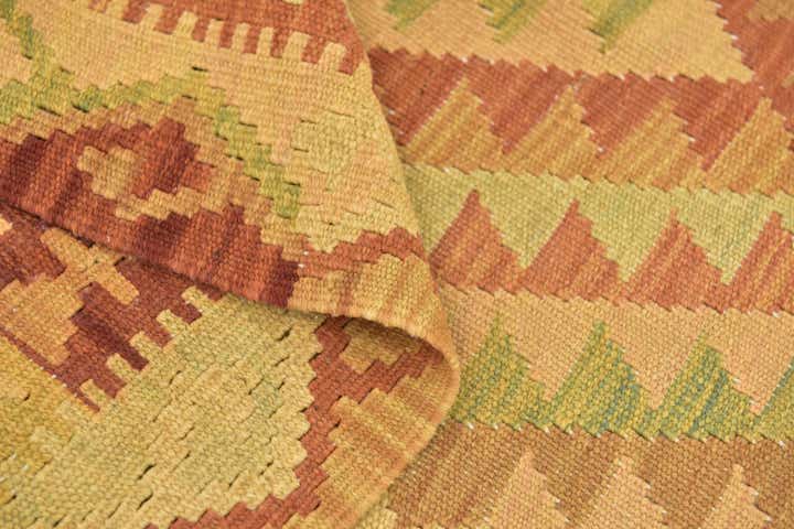 3' 3 x 5' 2 Hand Woven Kilim Waziri Wool Rug