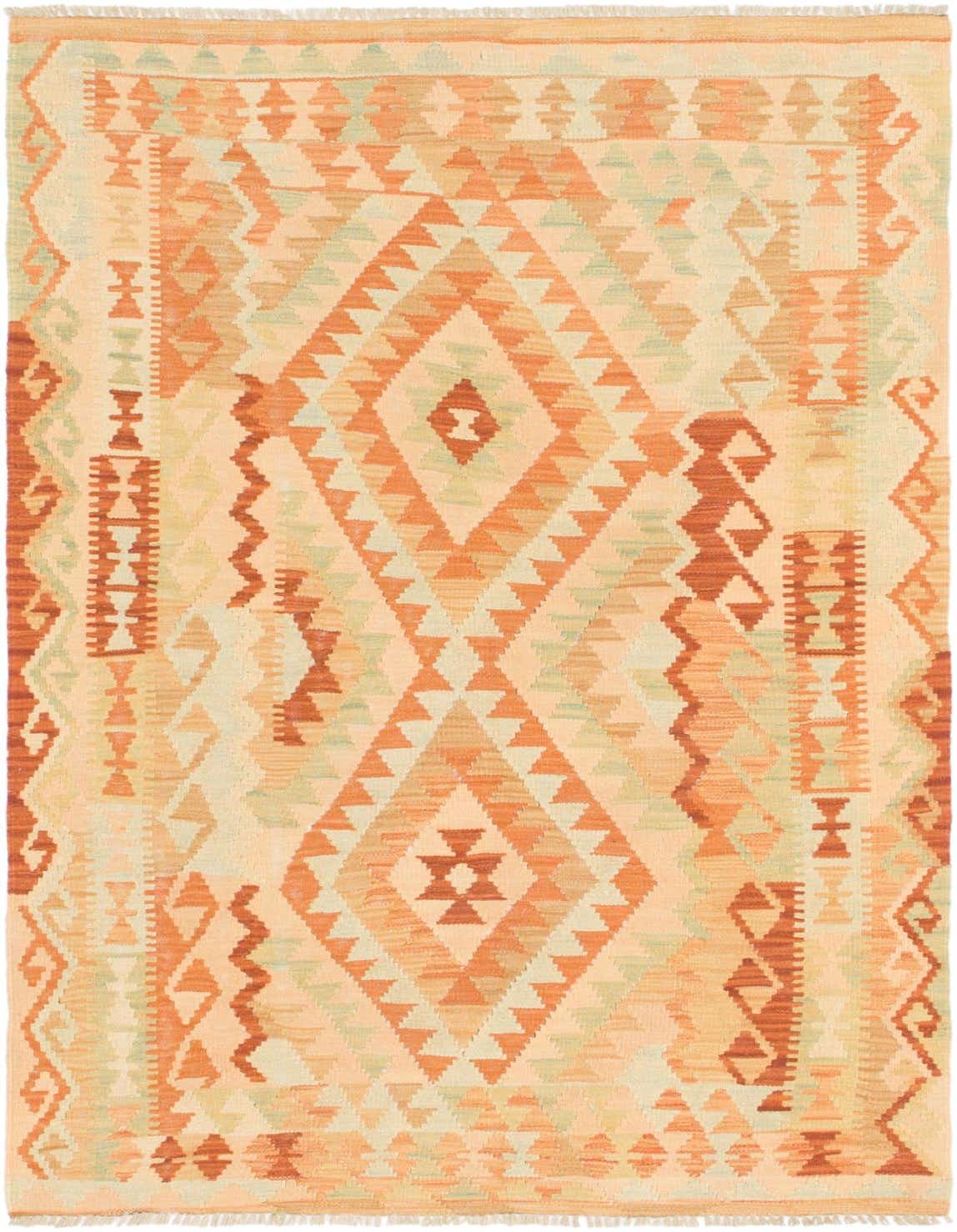 3' 3 x 5' 2 Hand Woven Kilim Waziri Wool Rug