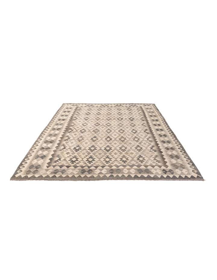 6' 11 x 9' 7 Hand Woven Kundan Kilim Wool Rug
