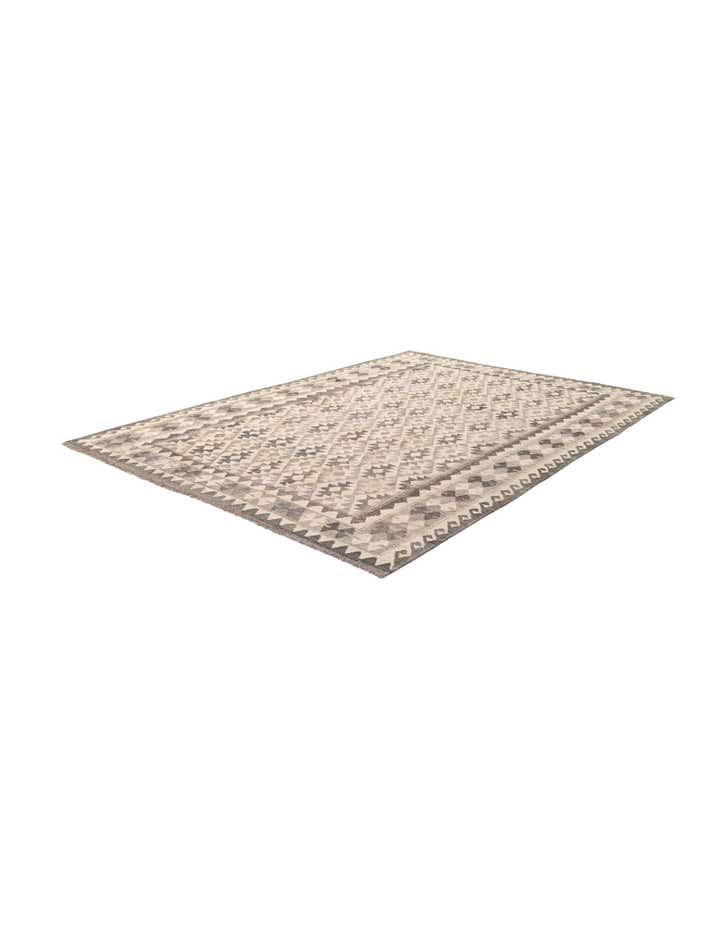 6' 11 x 9' 7 Hand Woven Kundan Kilim Wool Rug