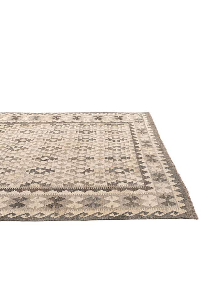 6' 11 x 9' 7 Hand Woven Kundan Kilim Wool Rug