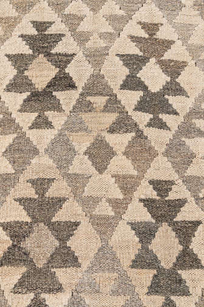 6' 11 x 9' 7 Hand Woven Kundan Kilim Wool Rug