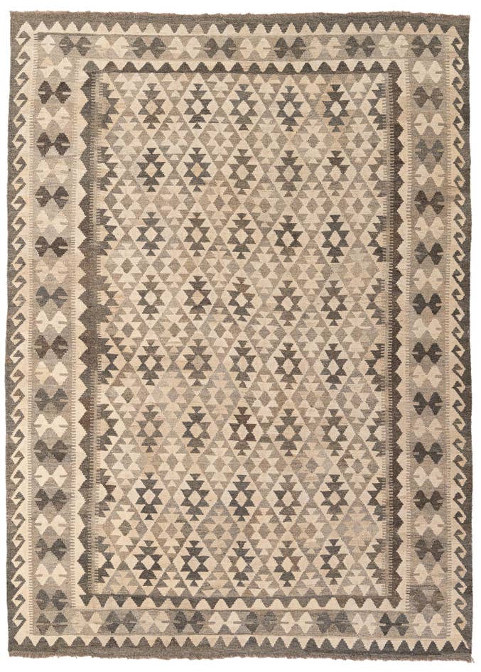 Detail image of 6' 11 x 9' 7 Hand Woven Kundan Kilim Wool Rug