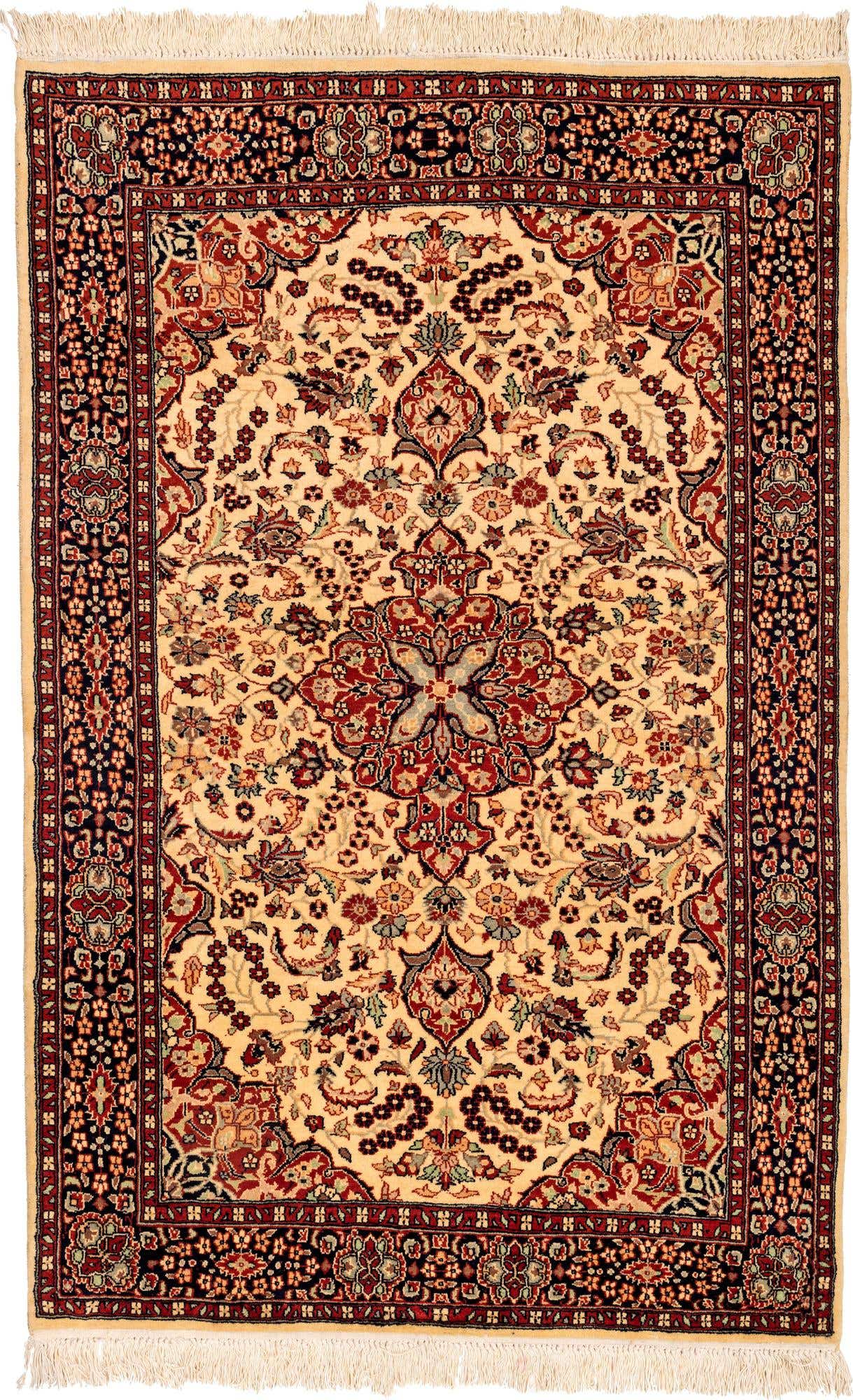 4' 2 x 6' 3 Hand Knotted Lahour Oriental Wool Rug