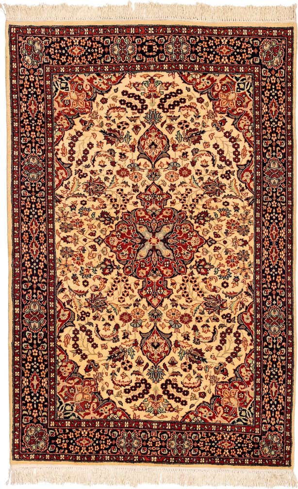 4' 2 x 6' 3 Hand Knotted Lahour Oriental Wool Rug