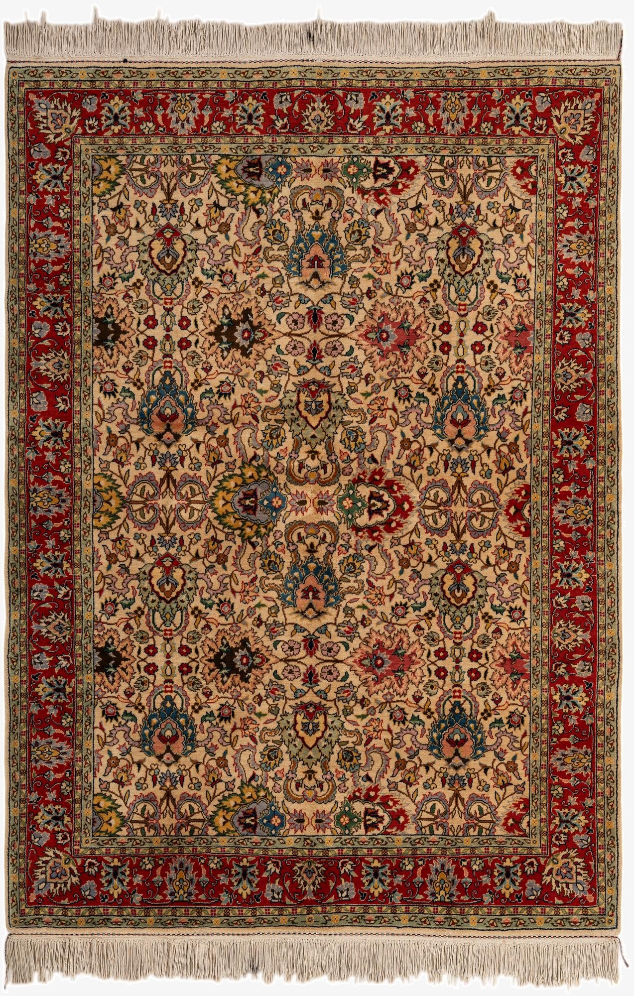4' 11 x 6' 10  Hand Knotted Lahour Wool Rug