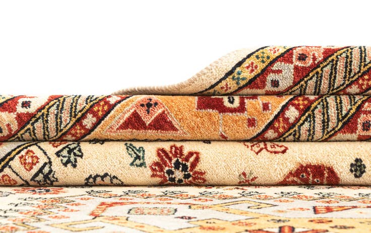 Detail image of 7' 10 x 11' 4 Hand Knotted Luribaft Rug