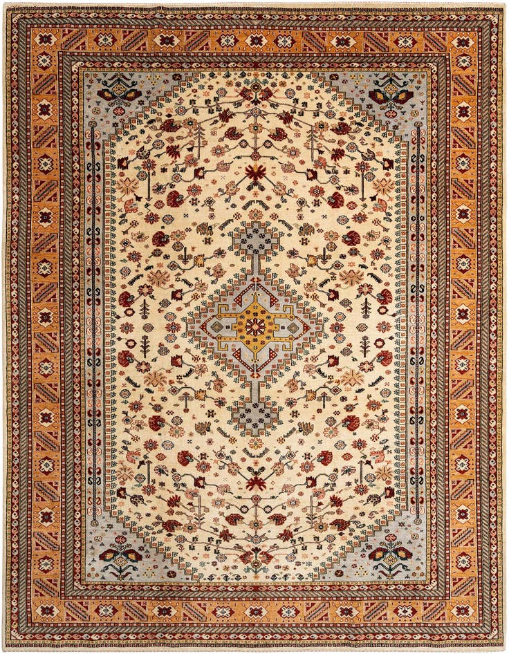 Detail image of 7' 10 x 11' 4 Hand Knotted Luribaft Rug