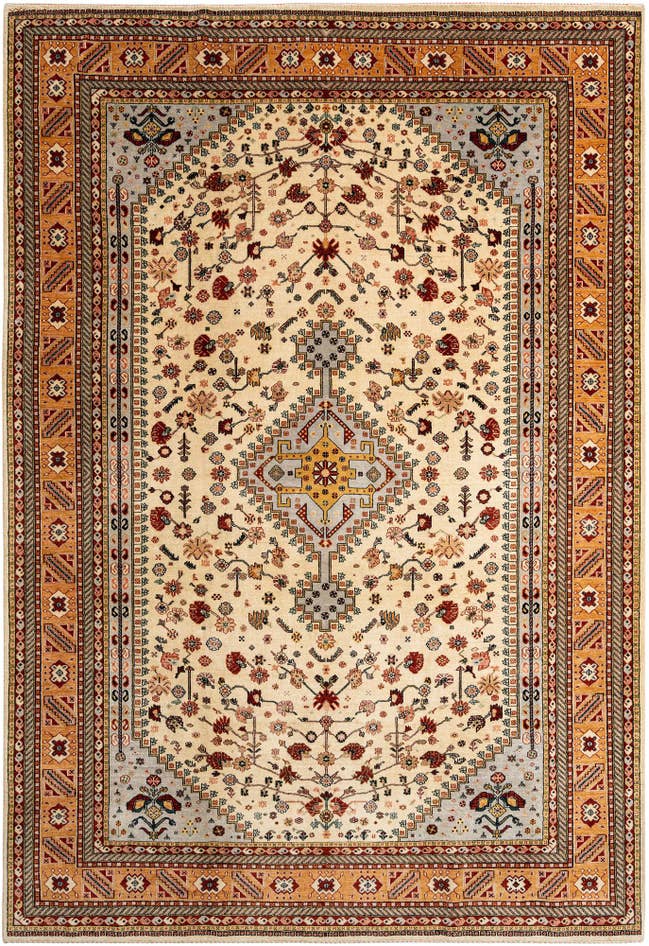 Detail image of 7' 10 x 11' 4 Hand Knotted Luribaft Rug