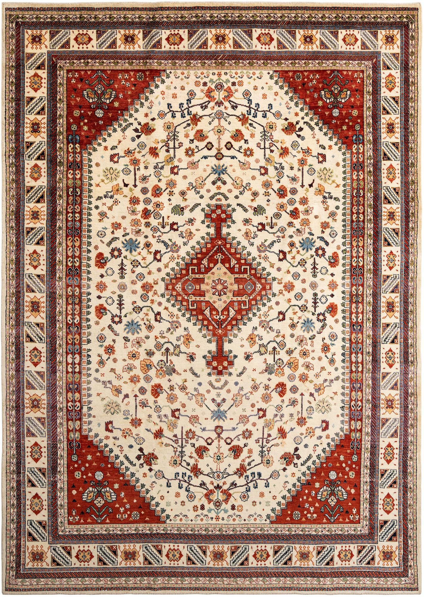 7' 11 x 11' 2 Hand Knotted Luribaft Rug