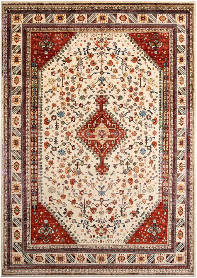 Detail image of 7' 11 x 11' 2 Hand Knotted Luribaft Rug