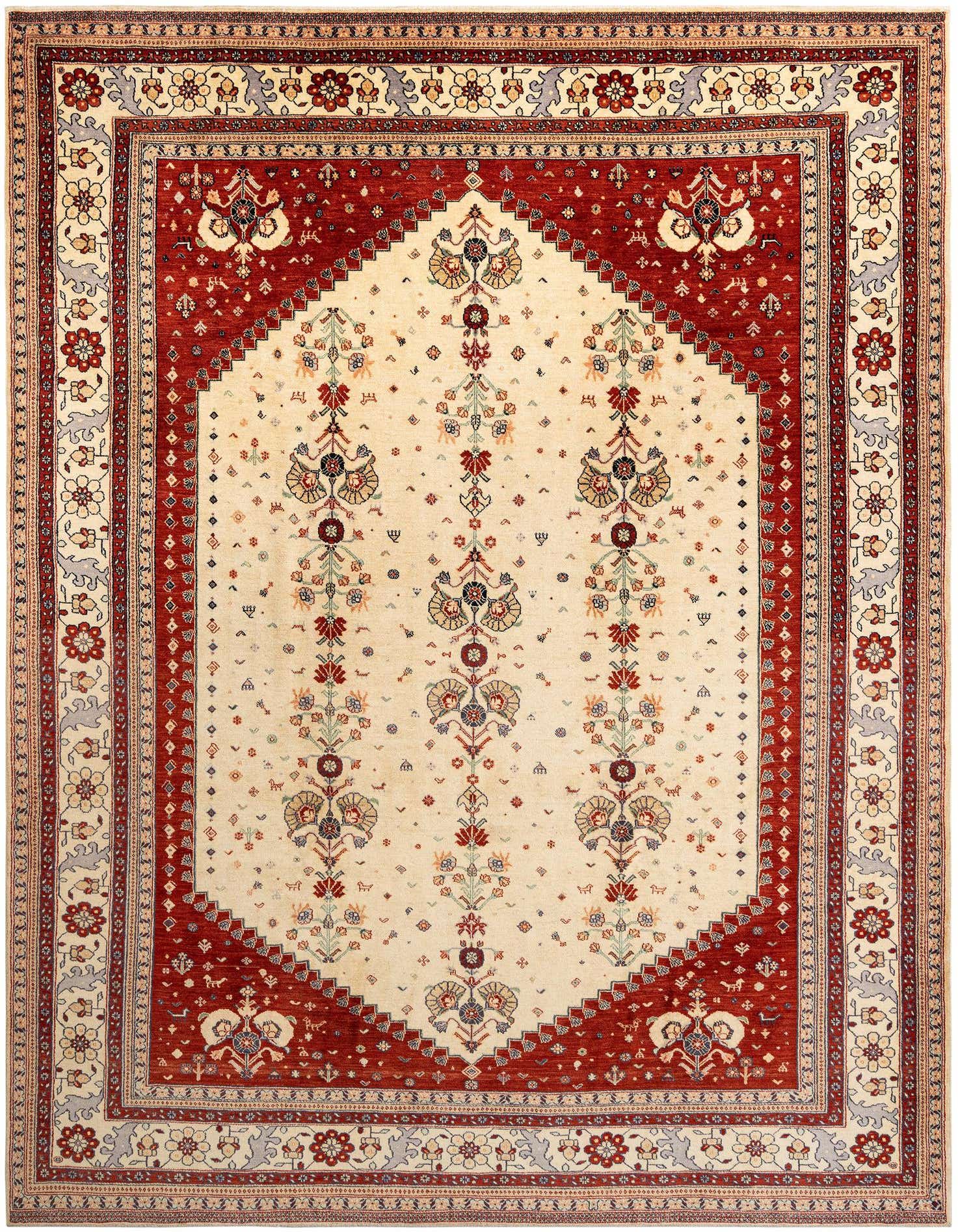 8' 1 x 11' Hand Knotted Luribaft Rug