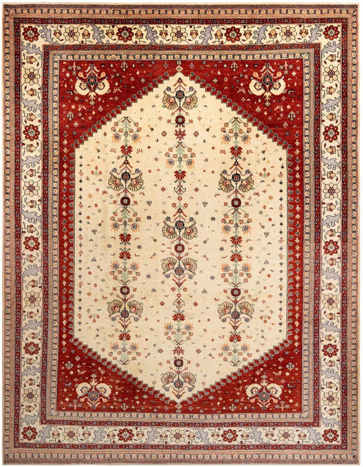 Detail image of 8' 1 x 11' Hand Knotted Luribaft Rug