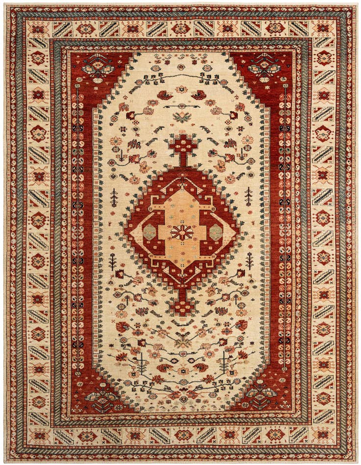 Detail image of 8' 1 x 10' 10 Hand Knotted Luribaft Rug