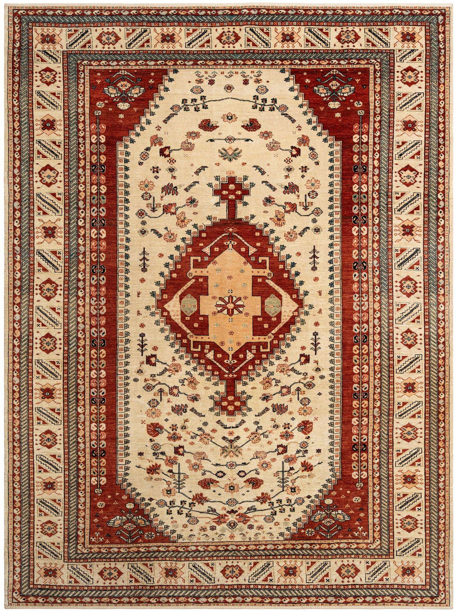8' 1 x 10' 10 Hand Knotted Luribaft Rug