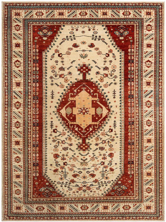 Detail image of 8' 1 x 10' 10 Hand Knotted Luribaft Rug
