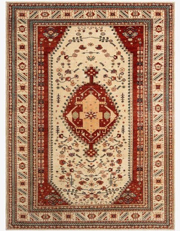 8' 1 x 10' 10 Hand Knotted Luribaft Rug