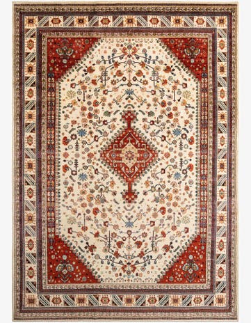 7' 11 x 11' 2 Hand Knotted Luribaft Rug