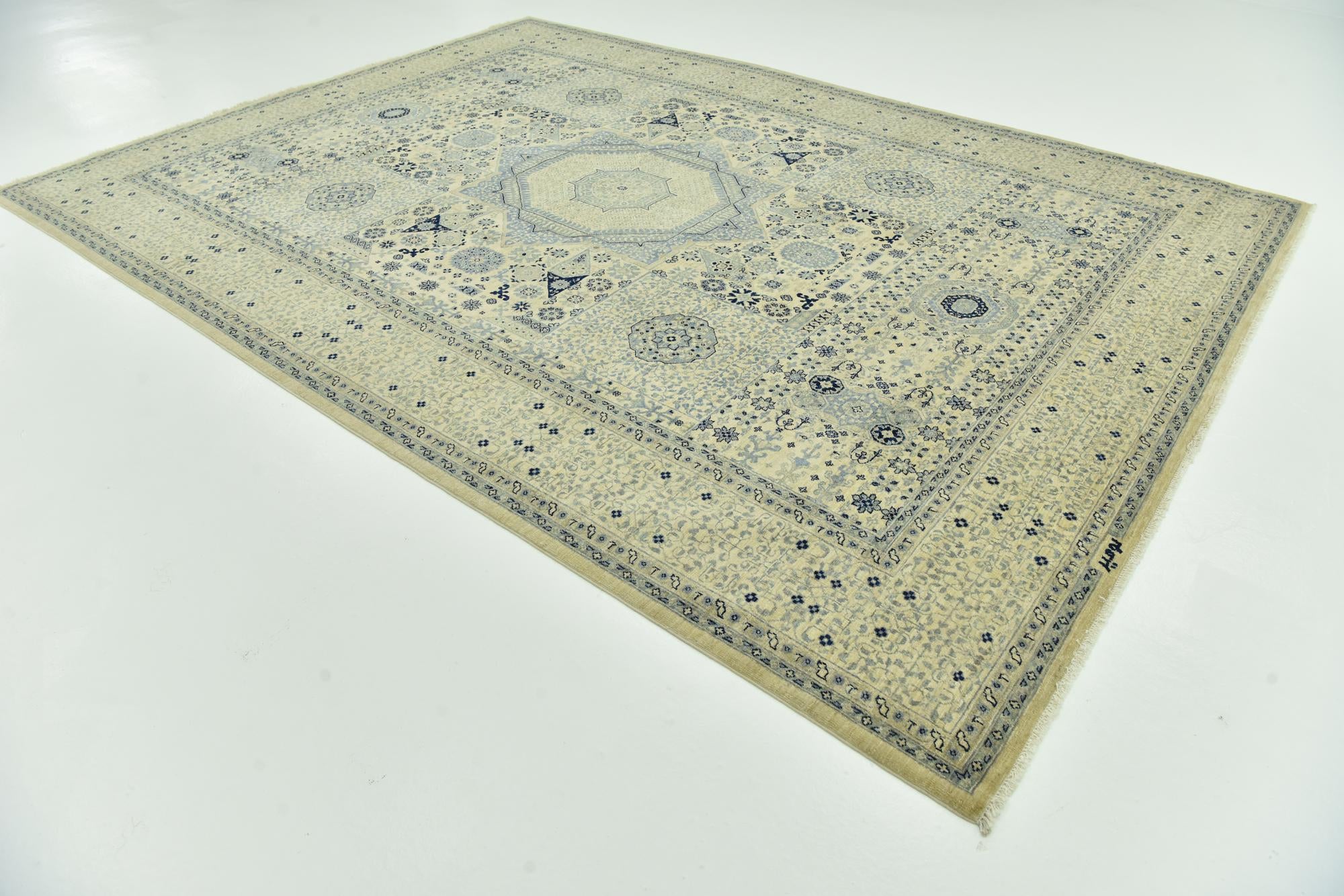 8' 5 x 11' 4 Hand Knotted Mamluk Ziegler Rug