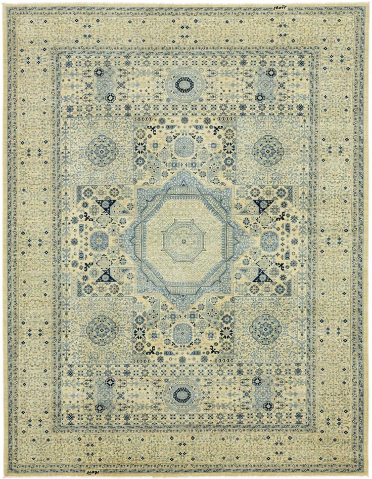 Detail image of 8' 5 x 11' 4 Hand Knotted Mamluk Ziegler Rug