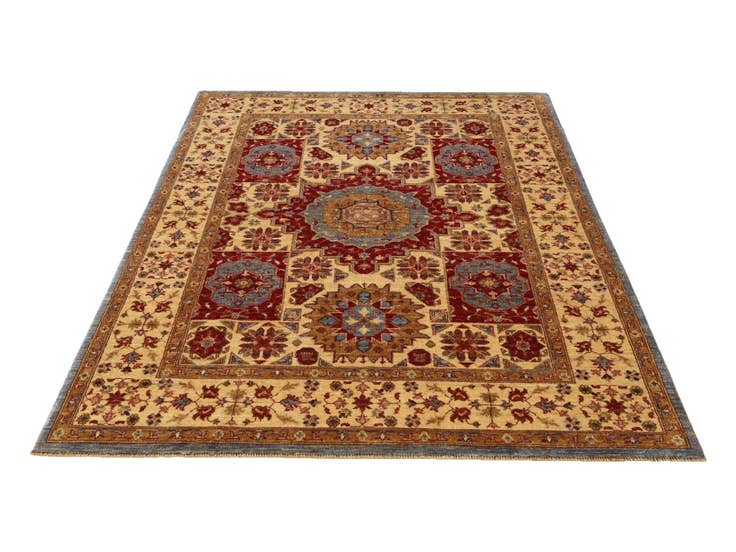 Detail image of 5' x 6' 8 Hand Knotted Mamluk Ziegler Rug