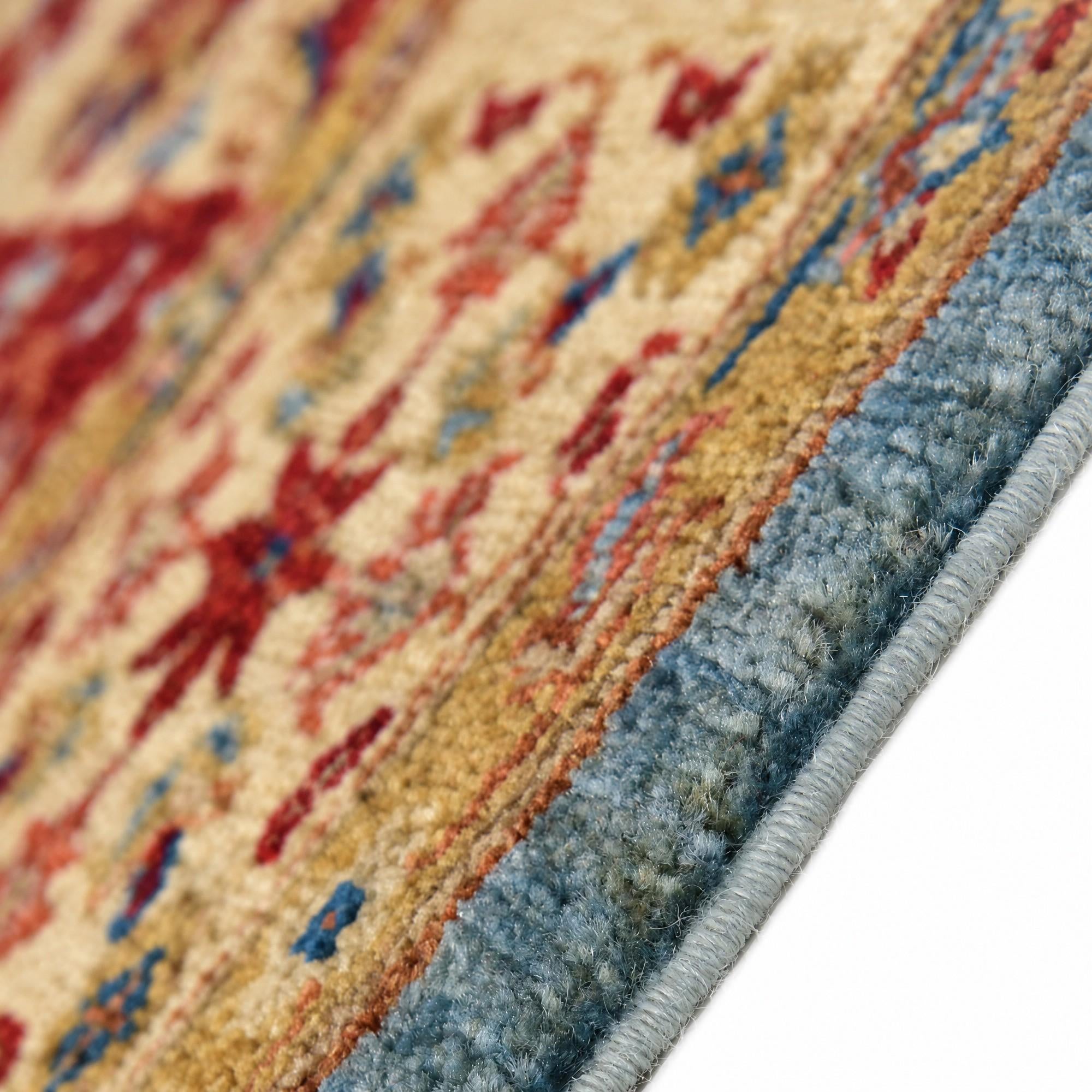 155cm x 205cm Hand Knotted Mamluk Ziegler Rug