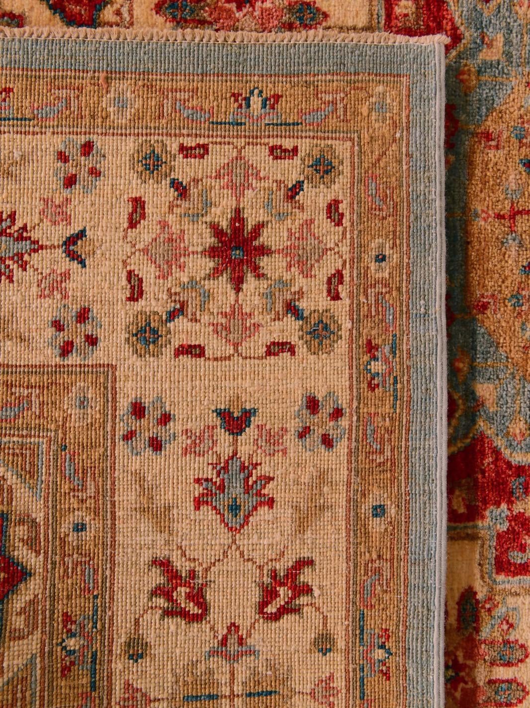 155cm x 205cm Hand Knotted Mamluk Ziegler Rug