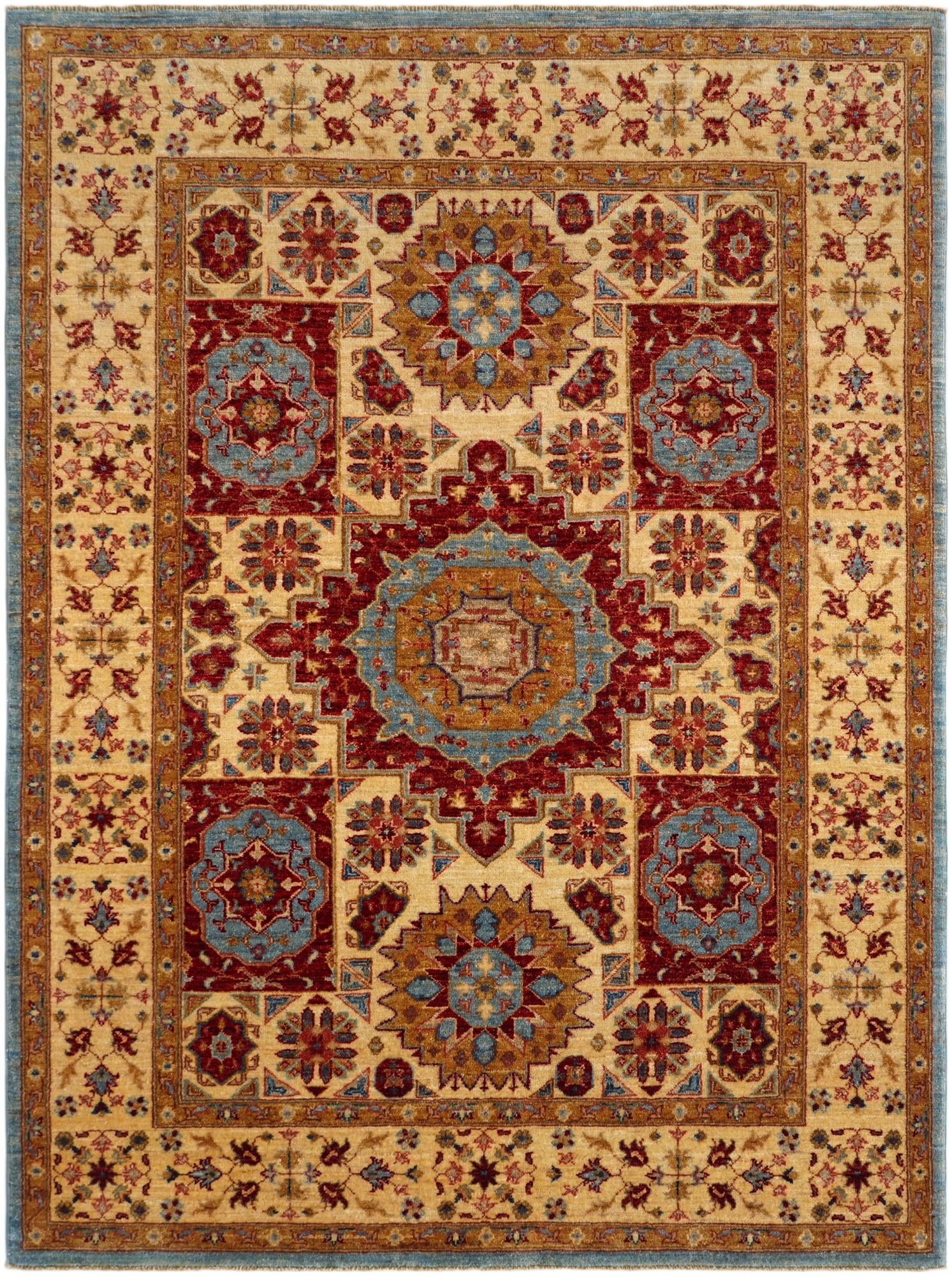 5' x 6' 8 Hand Knotted Mamluk Ziegler Rug