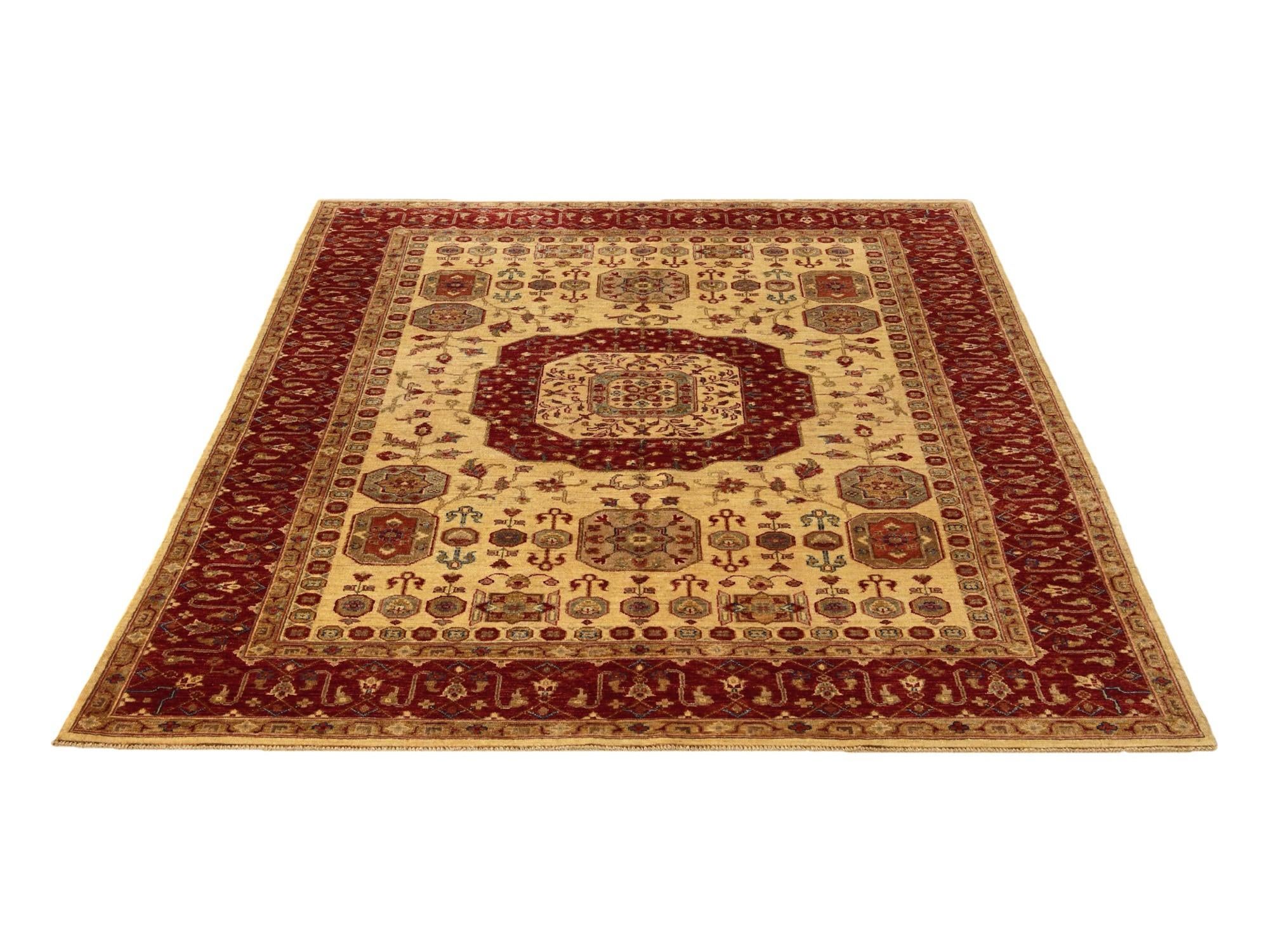 5' 10 x 7' 7 Hand Knotted Mamluk Ziegler Rug