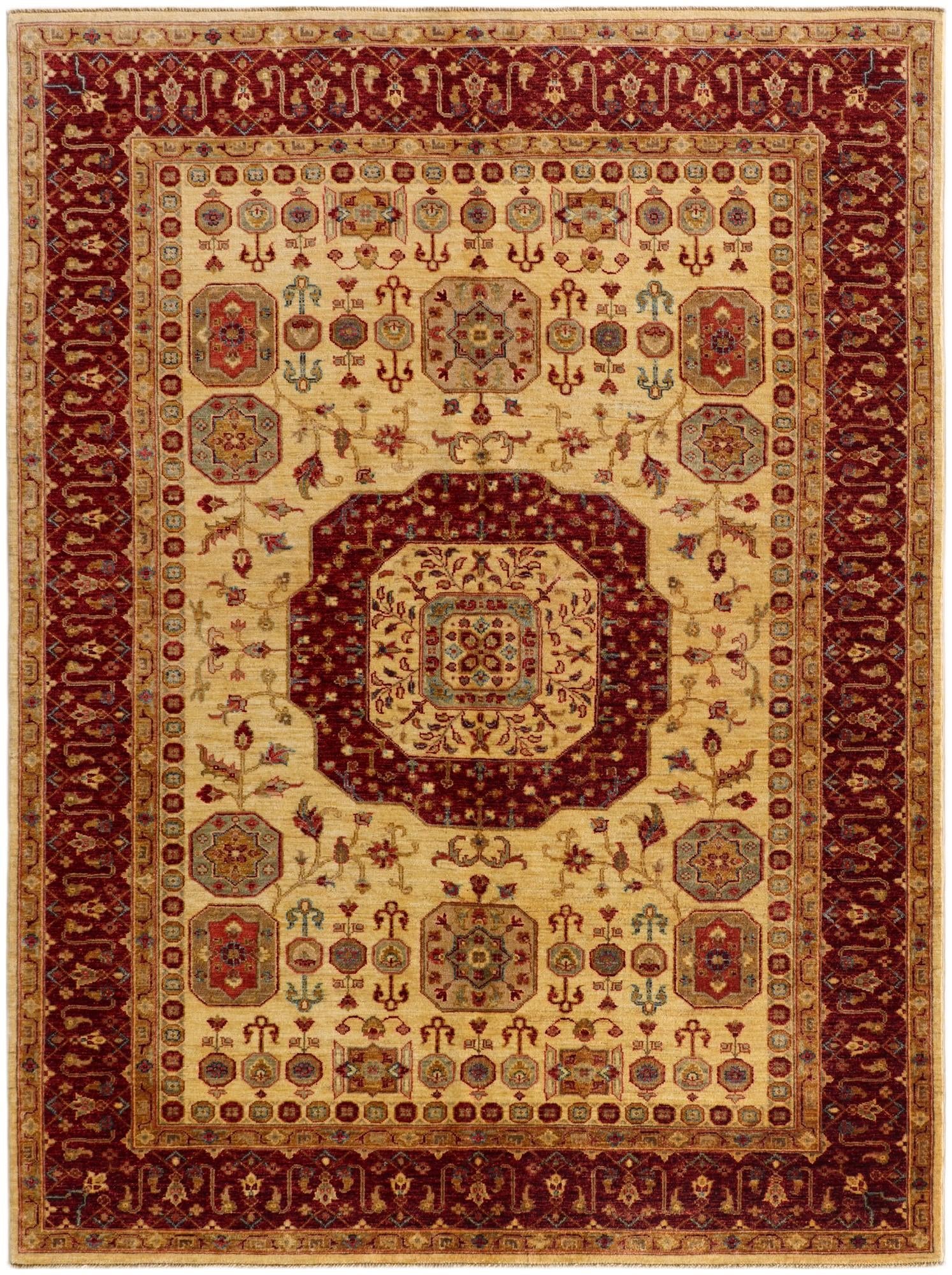 5' 10 x 7' 7 Hand Knotted Mamluk Ziegler Rug