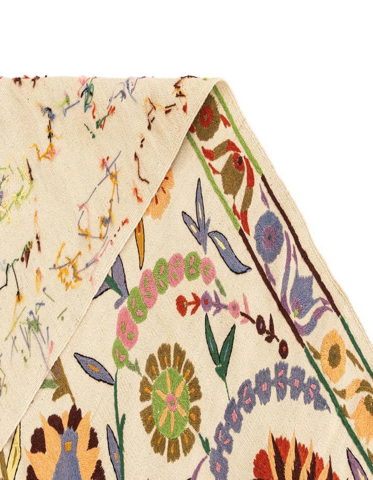 Detail image of 4' 9 x 6' 5  Hand Knotted Marok Kilim Rug