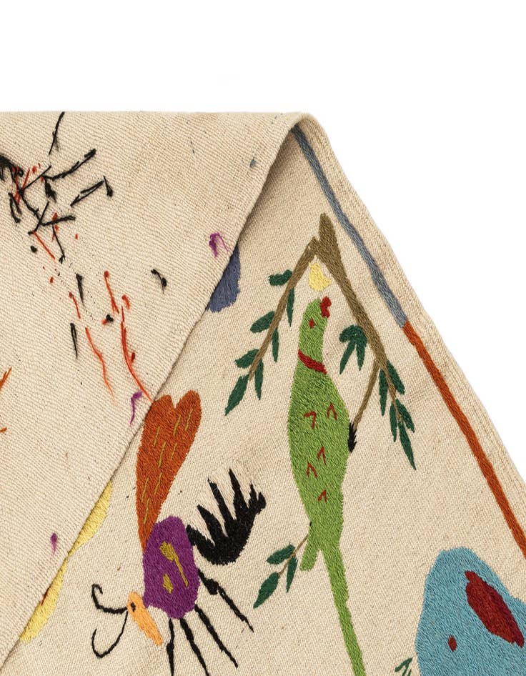 Detail image of 3' 10 x 5' 8  Hand Knotted Marok Kilim Rug