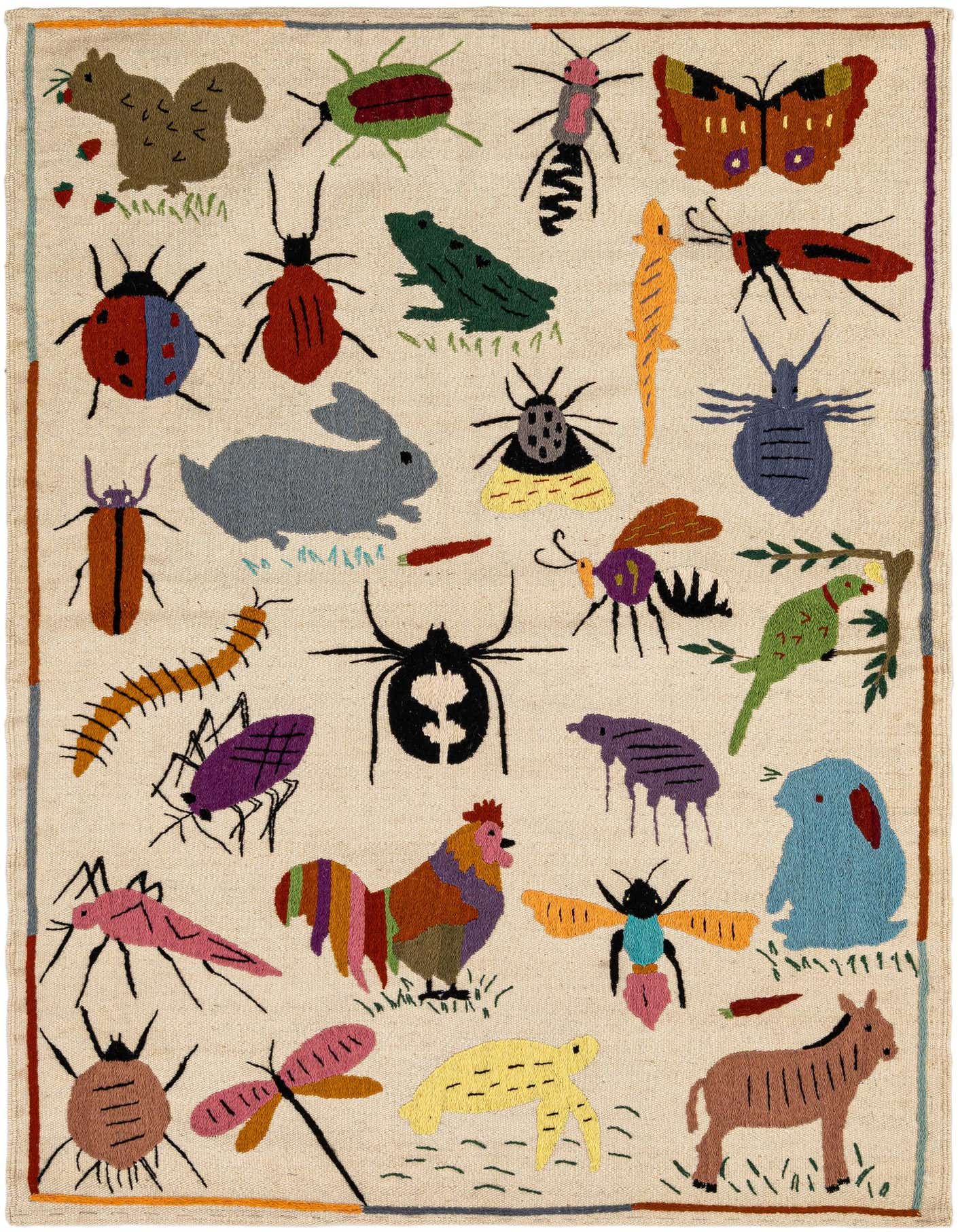 3' 10 x 5' 8 Hand Knotted Marok Kilim Rug