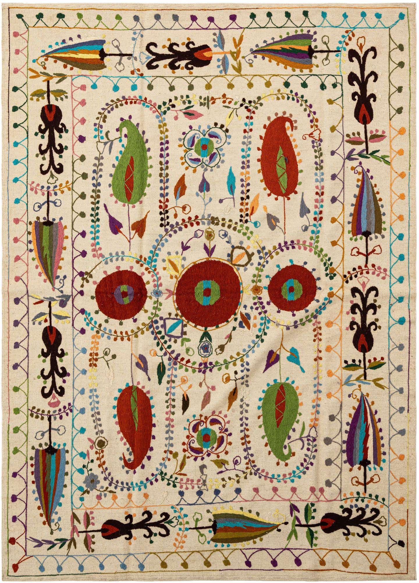 5' 9 x 7' 8 Hand Knotted Marok Kilim Rug
