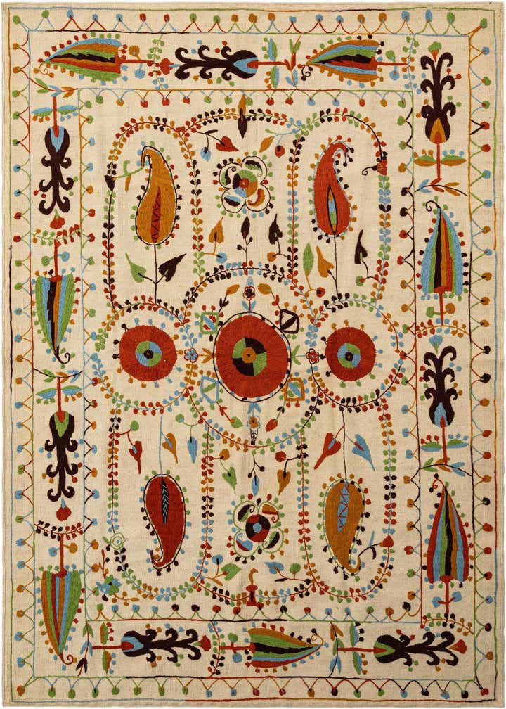 5' 9 x 7' 7 Hand Knotted Marok Kilim Rug