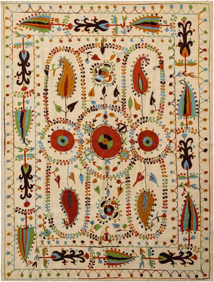 Detail image of 5' 9 x 7' 7 Hand Knotted Marok Kilim Rug