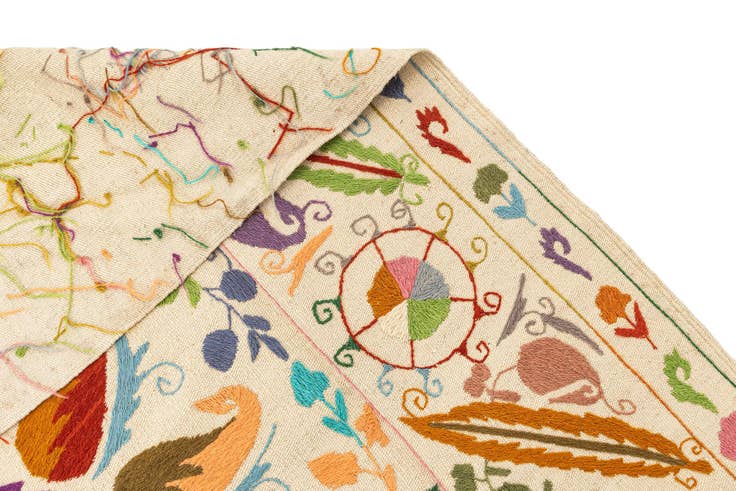 Detail image of 5' 9 x 7' 6 Hand Knotted Marok Kilim Rug