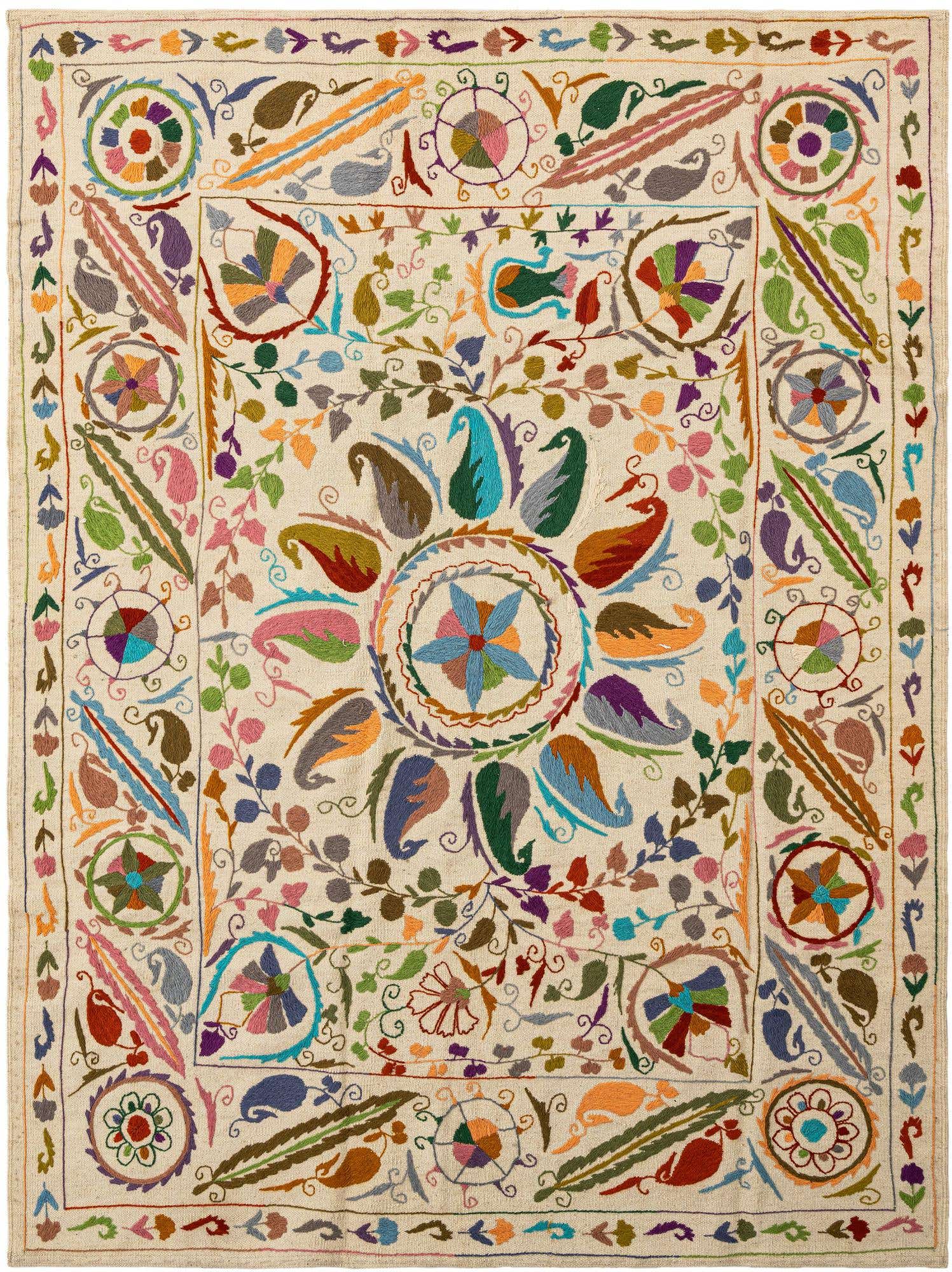 5' 9 x 7' 6 Hand Knotted Marok Kilim Rug