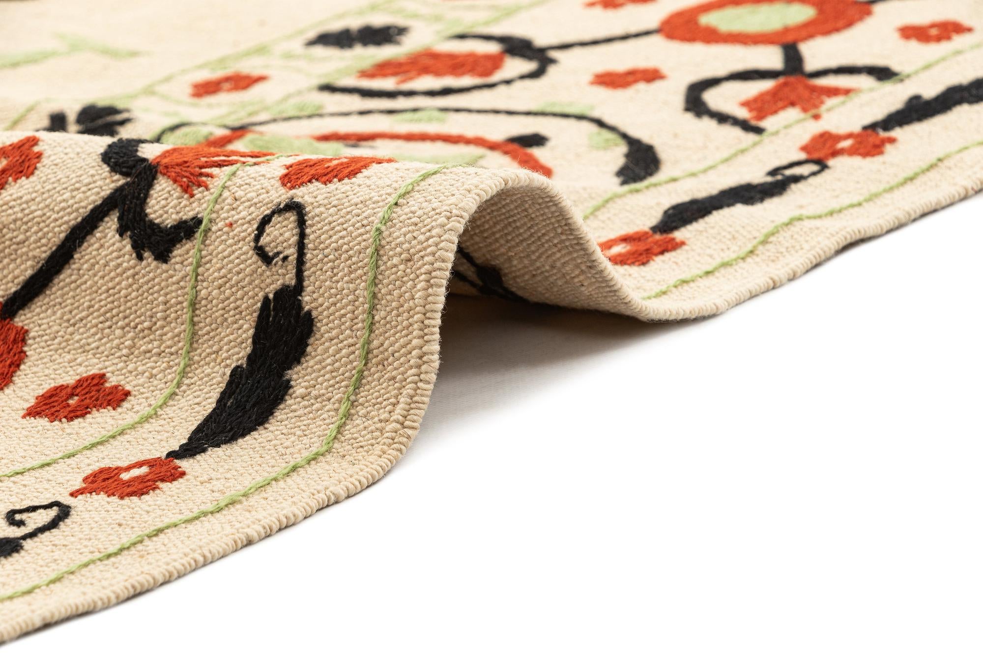 6' 10 x 9' 2 Hand Knotted Marok Kilim Rug
