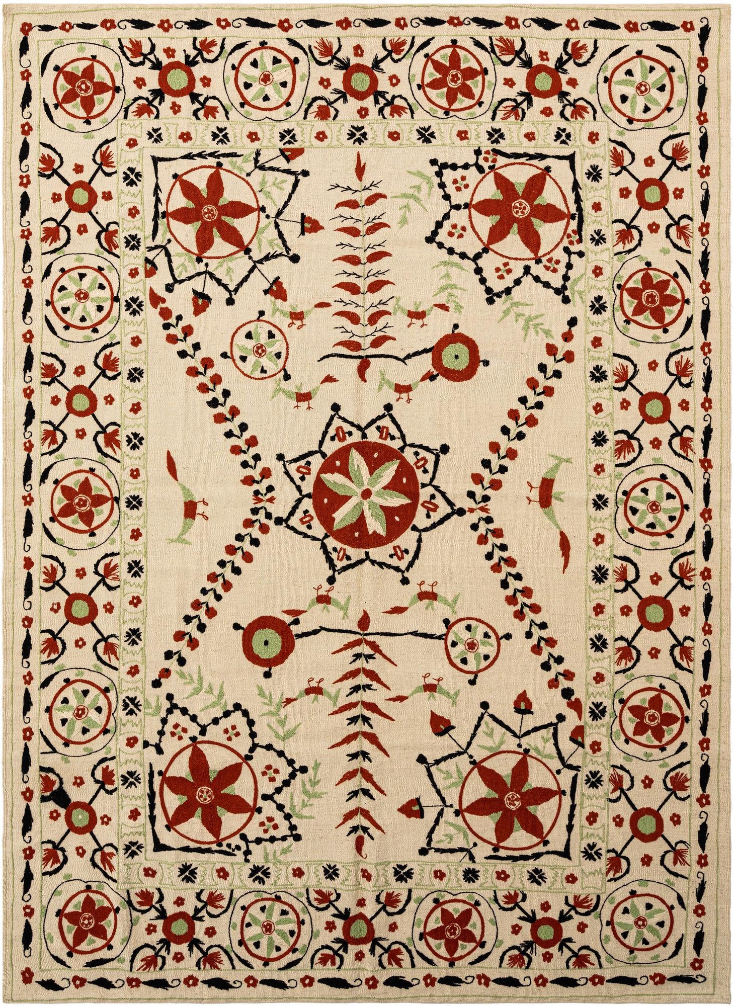 6' 10 x 9' 2 Hand Knotted Marok Kilim Rug
