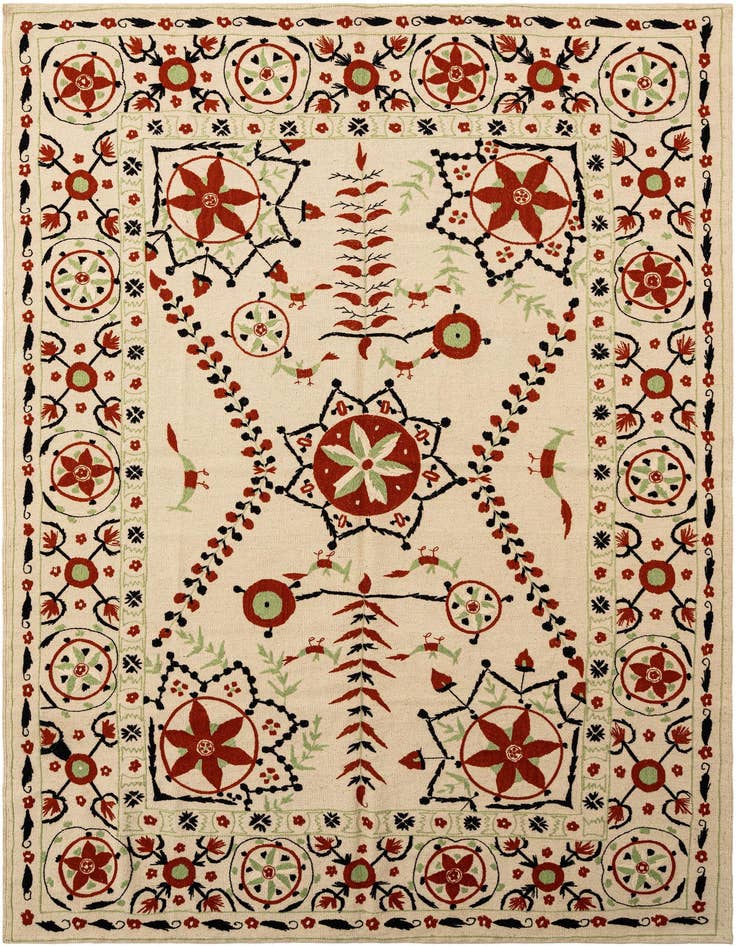 Detail image of 6' 10 x 9' 2 Hand Knotted Marok Kilim Rug