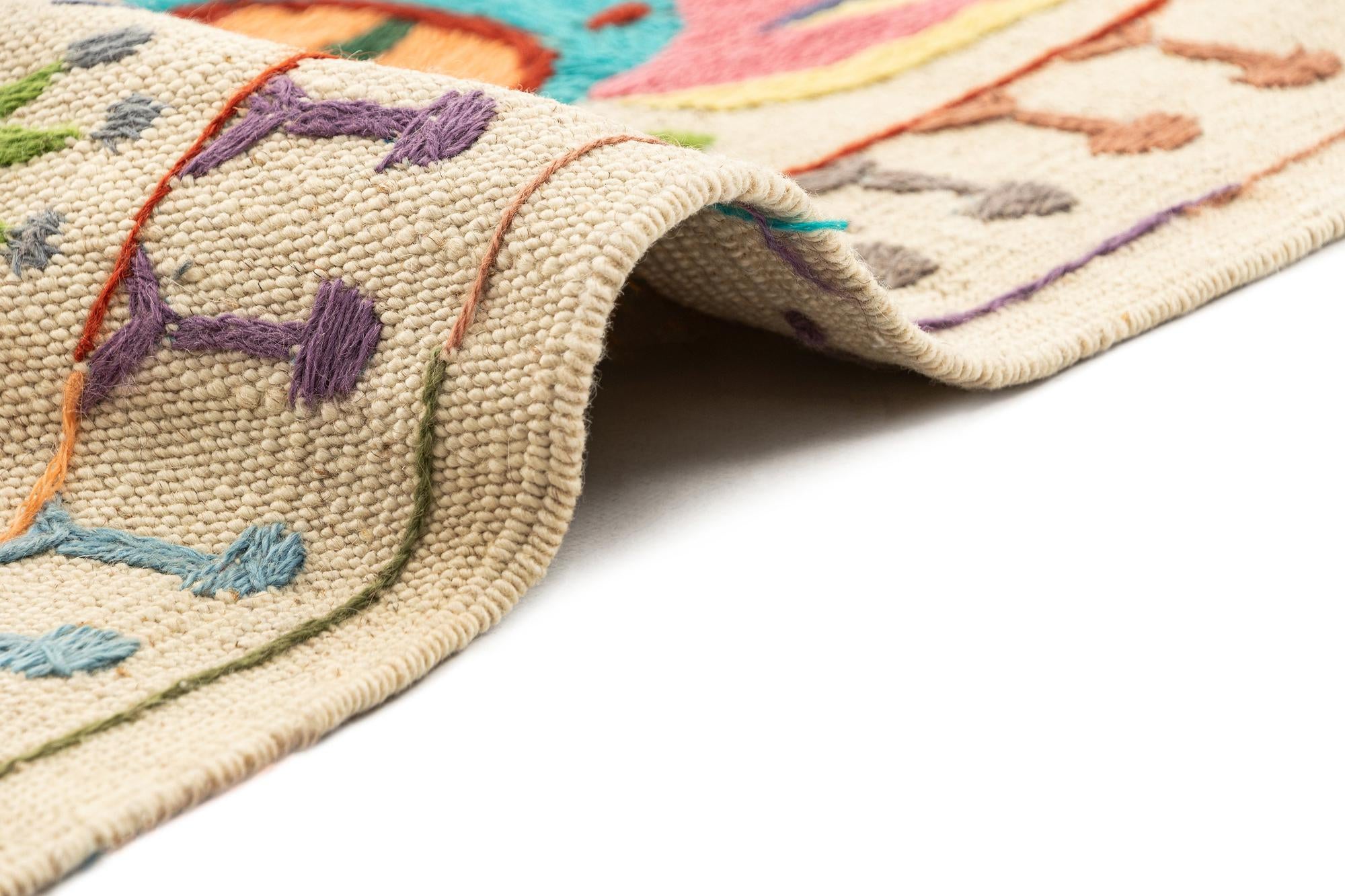 5' 7 x 7' 9 Hand Knotted Marok Kilim Rug