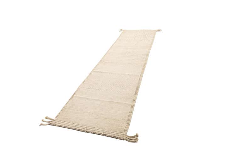 3' 1 x 12' 8 Hand Knotted Marok Kilim Rug