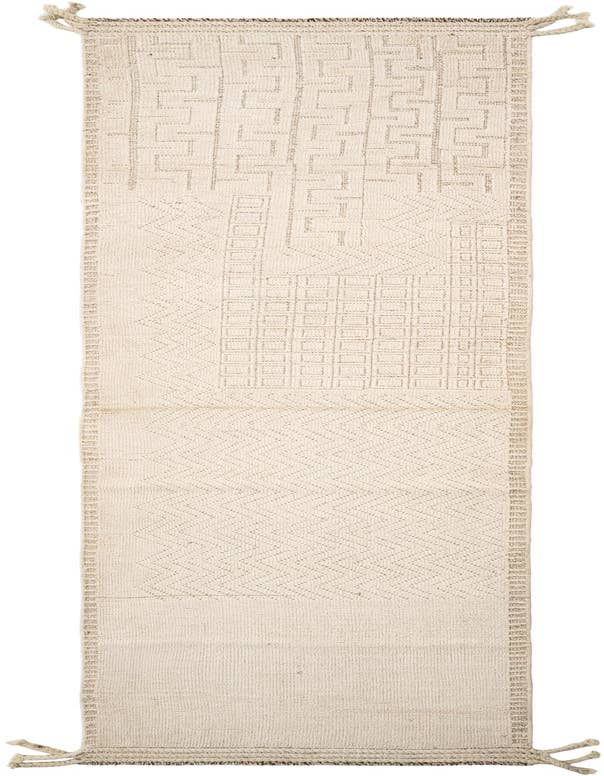 Detail image of 3' 1 x 12' 8 Hand Knotted Marok Kilim Rug