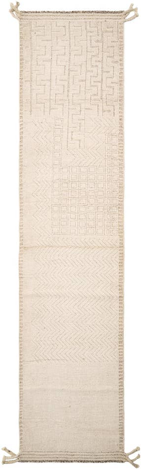 Detail image of 3' 1 x 12' 8 Hand Knotted Marok Kilim Rug