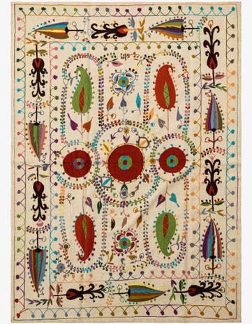 5' 9 x 7' 8 Hand Knotted Marok Kilim Rug